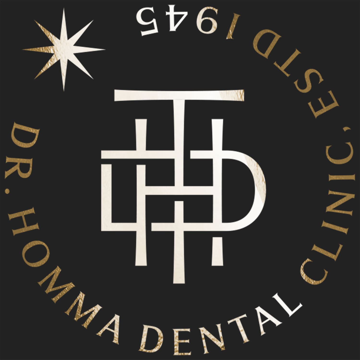 Logo mark -- DR. HOMMA DENTAL CLINIC, ESTD 1945